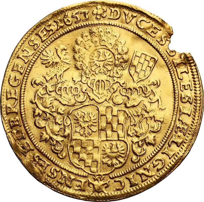 Śląsk. Dwa dukaty 1653, Brzeg